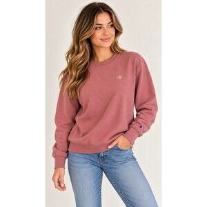 NEW nwt Champion Crewneck Sweatshirt Pink Logo Womens Size Medium M Clothes